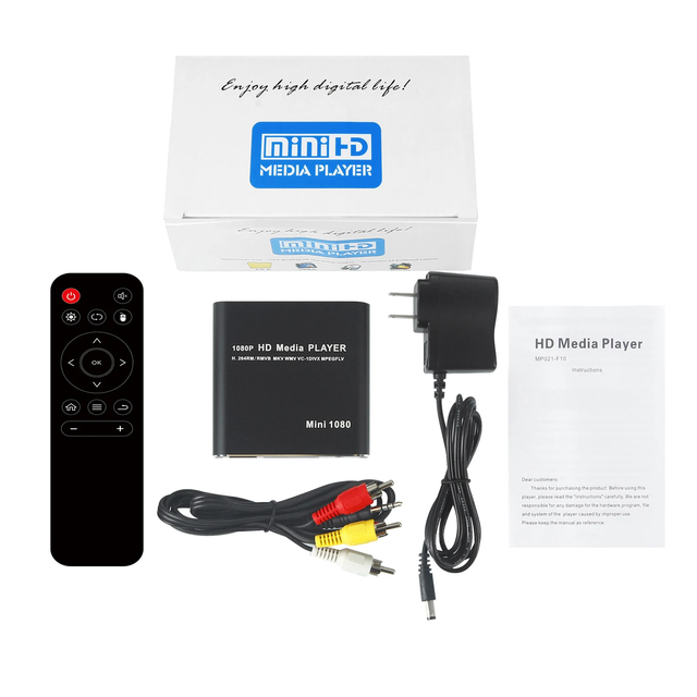 Portable Mini HD Media Player Hard Disk Horizontal Vertical Screen Player 1080p MKV USB SD Autoplay Video Advertising Player