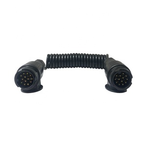 Autokins TC101S 12V 13P Conjunto de cable de remolque de bobina tipo europeo con cubierta de TPU - Product Image 1