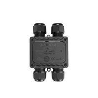 Boîtier de jonction étanche IP68 en nylon de type H à 4 voies E-Weichat, modèle gravé au laser EW-M2068L-H pour éclairage LED extérieur