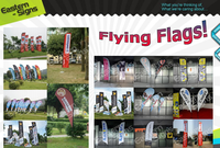Drapeau publicitaire personnalisé en forme de goutte d'eau, drapeau de plage volant, bannière en polyester de la marque Eastern Signs