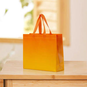 Bolsa de mano a rayas de tela no tejida ecológica personalizable bolsa de compras promocional reciclada patrón de pantalla embalaje personalizado reutilizable - Product Image 3