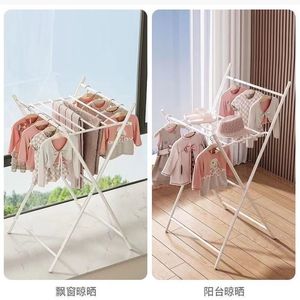Séchoir à linge pour baie vitrée, sur pied, pliable, adapté à la maison, au dortoir, à la chambre, séchoir à linge d'intérieur simple. - Product Image 3