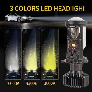 Y6S H4 3 colore Mini Auto LED lente proiettore Super luminoso 8000lm 70W fari LED con obiettivo Bi-LED accessori Auto - Product Image 3