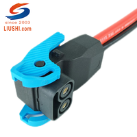 Adaptor Baterai Sepeda Motor Listrik Liushi 2+9 Konektor Pria/Wanita 120A Inti Tembaga Selubung Silikon Kabel Nilon