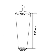 Pieds coniques de plage en plastique de prix usine professionnelle H15CM jambe réglable d'armoire de cuisine de meubles