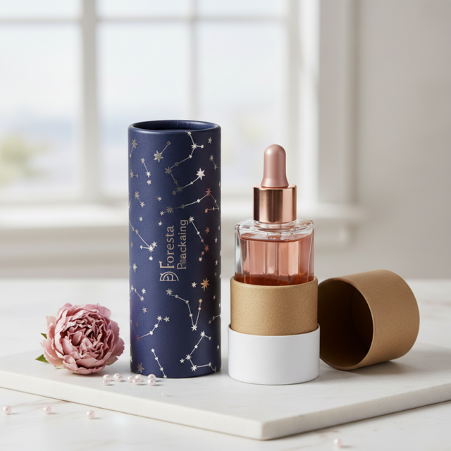 Sustainable Custom Paper Tube Box for Tea, Matcha, Perfume & Gift Packaging