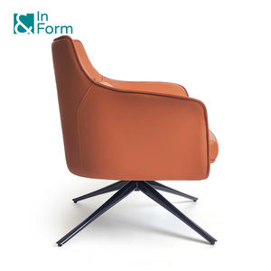 Fauteuil en cuir véritable PU Mobilier résidentiel Chaise <span class=keywords><strong>d</strong></span>'appoint de salon <span class=keywords><strong>Banque</strong></span> PDG Salle VIP Chaise <span class=keywords><strong>d</strong></span>'accoudoir de réception - Product Image 3
