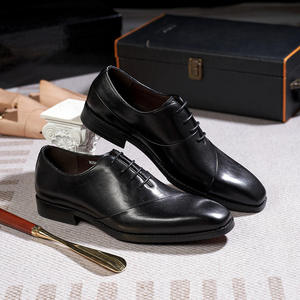 Chaussures habillées italiennes pour hommes - Nouvelles chaussures Oxford tendance à lacets en cuir de haute qualité pour affaires et soirées - Product Image 5