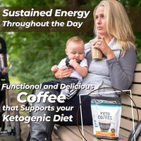 Keto Coffee Gourmet Boisson au café instantanée complète sans sucre avec 6g de MCT pour les régimes faibles en glucides, cétogènes et paléo
