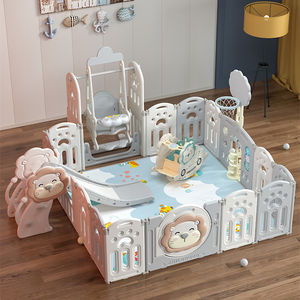 ปากกาเด็กเล่นลายสิงโตใช้ในบ้านเปลเด็กเล่นสำหรับเด็กทารกพร้อมปากกาเด็กแบบสไลด์ - Product Image 3