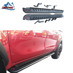 Greatway, Nuevos estribos de acero de hierro negro, escalones laterales compatibles con HILUX/VIGO/NAVARA NP300/ RANGER T6/T7/TRITON <span class=keywords><strong>DKR</strong></span>/ - Product Image 1