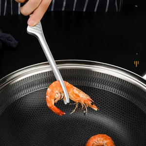 Pinces de cuisine en acier inoxydable pour barbecue, pinces à viande portables pour grillades, ustensiles de pique-nique - Product Image 2