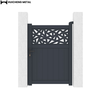 Portail latéral de clôture de jardin en alliage d'aluminium découpé au laser, personnalisable et moderne, avec un design automatique à battant de style australien pour villas