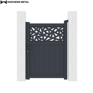 Portail latéral simple en aluminium découpé au laser, personnalisable, design moderne à ouverture automatique pour villas, couleur principale en alliage d'aluminium - Product Image 3