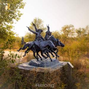 RELONG 定制古典青铜雷明顿雕塑雕像欧式风格出售 - Product Image 2