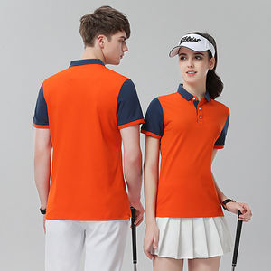 DOVEARK High-End Custom Made Stickerei Markenlogo 40 Garn 65% Baumwolle 35% Spandex Kontrast Zweifarbiges Unisex Herren Golf Polo Shirt - Product Image 6