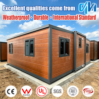 Maisons conteneurs extensibles de luxe modernes en acier 20/40 pieds, 3 chambres, mini-maisons portables, villas préfabriquées, hôtels à panneaux sandwich