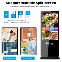 Kiosco LCD con Pantalla Táctil de Pie, Pantalla LCD de Señalización Digital Publicitaria de 43, 49, 55 y 65 Pulgadas