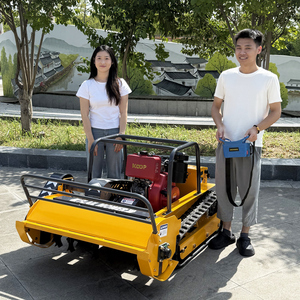 Self Propelled 4-Stroke <b>Gasoline</b>/Diesel Crawler Type Remote Control Lawn Mower Flail Cutter for Farm Garden Forestry AWY-800S/AW - Product Image 4