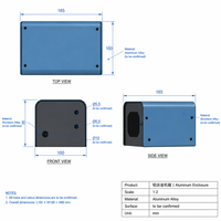 Fabrication sur mesure de tôles en métal CNC, estampage, découpe laser, pliage, boîtier électronique, boîte d'alimentation en aluminium