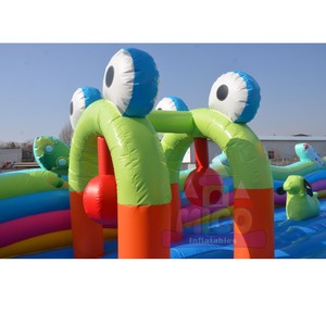 Château gonflable géant en PVC à prix d'usine, facile à installer pour les locations de fêtes en extérieur, avec toboggan pour enfants - Product Image 6