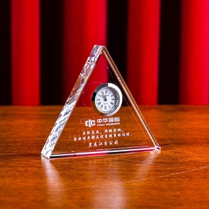 New Style Desk Top Crystal Clock Crystal Crafts for Wedding Souvenir