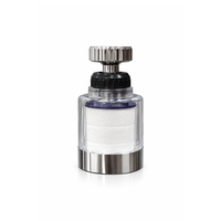 Filtre purificateur d'eau moderne en plastique chromé avec cartouche en coton PP, aérateur de robinet à trou unique pour cuisine et salle de bain, garantie 1 an
