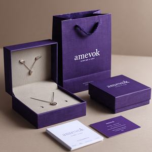 Tiroir à bijoux kraft haut de gamme personnalisé boîte-cadeau stockage de mode éponge emballage en daim pour bracelets colliers boucles d'oreilles bagues - Product Image 5