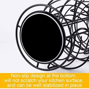 Soporte de Almacenamiento en Espiral para Cocina, Dispensador de Huevos de Alambre Metálico, Soporte para Cápsulas de Café - Product Image 5