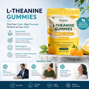 Cápsulas de L-Teanina 200mg Certificadas por GMP, Calma Natural, Concentración, Sin OMG, Suplemento Vegano, Venta al Por Mayor, Fabricante B2B - Product Image 3