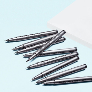 9 Chiếc Bút Đánh Dấu Đầu Khác Nhau Chuyên Nghiệp Chất Lượng Cao Bút Đánh Dấu Cọ Gốc Nước Bút Kim Bút Vẽ Phác Thảo Màu Đen - Product Image 3