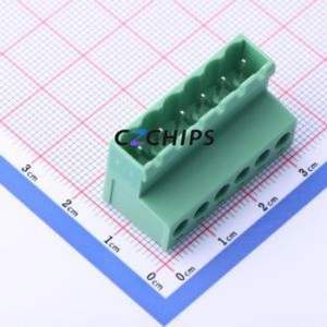 KF2EDGRK-5.0-6P Plug-in Terminal Block P=5mm Connector ( Connector Type: Plug )( Construction: 1x6P )( Pitch: 5mm ) - Product Image 1