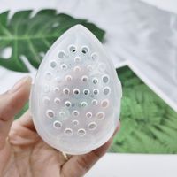 Lalasis vente à chaud étui transparent pour poudre de coquille d'oeuf étui portable de voyage pour maquillage d'oeuf beauté étui de rangement pour poudre d'oeuf