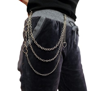 โซ่คาดเอวแฟชั่น โลหะผสมสังกะสี รูปหัวใจโปร่งหลายชั้น สำหรับผู้หญิง สวมใส่ได้ทุกวัน สไตล์พังก์ - Product Image 4