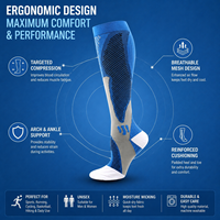 Chaussettes de compression hautes respirantes personnalisées pour la course à pied, le cyclisme, l'entraînement et la récupération – Performance pour hommes et femmes