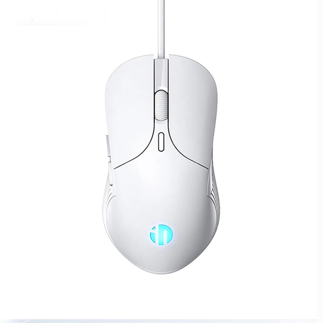 INPHIC PB1P 6-Button 4800DPI Optical USB Wired Gaming Mouse with 3-RGB Backlit Both-Handed Design Ergonomic Laser Tracking