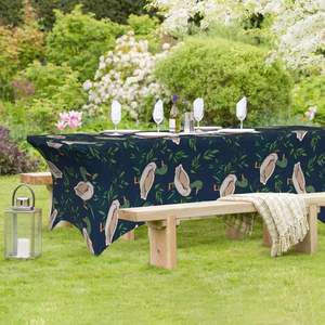 Cubierta de mesa de Spandex elástica Rectangular de lujo personalizada, mantel de fiesta de banquete de boda de pato real para hoteles - Product Image 2