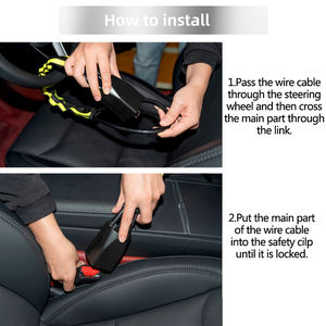 UMEDO Meilleures ventes Serrure de <span class=keywords><strong>volant</strong></span> de <span class=keywords><strong>voiture</strong></span> Serrure à clip de sécurité Boucle de ceinture de sécurité de <span class=keywords><strong>voiture</strong></span> Prévention Serrure de <span class=keywords><strong>voiture</strong></span> de sécurité - Product Image 5