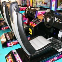 Simulateur de jeu de course 3D, machine d'arcade à monnayeur pour 2 joueurs, idéal pour les parcs d'attractions