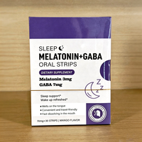 Bandes orales de mélatonine et GABA à marque privée OEM, 3 mg de mélatonine, 7 mg de GABA, dissolution rapide, soutien au sommeil, saveur mangue