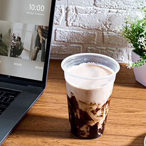 แก้วน้ำเย็นใส PET ขนาด 93 มม. 14 ออนซ์ พร้อมฝาปิดแน่นสนิท ปลอดสาร BPA สำหรับกาแฟเย็น ชานมไข่มุก น้ำผลไม้ ขายส่ง รับผลิตแบบ OEM - Product Image 5