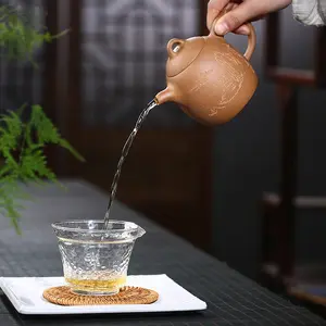 Buatan tangan klasik Cina Tradisional Yixing Zisha tanah liat Terracota Set teko teh