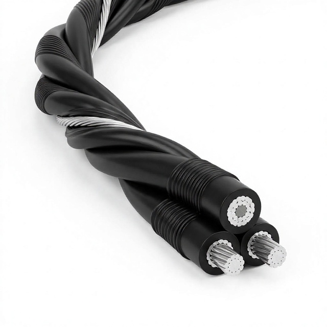 Overhead Cable Aerial Bundled ABC Cable Duplex Triplex Aluminum XLPE Insulated Power Distribution 2x16mm2 4x25mm2 0.6/1kV CN