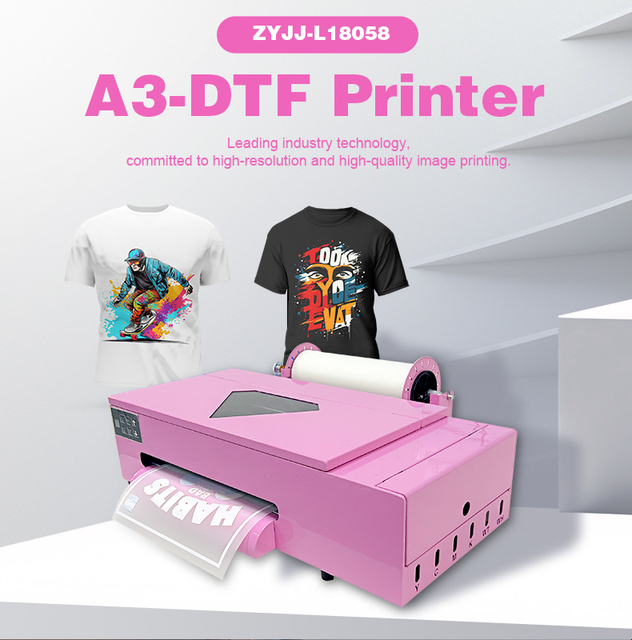5 Color A3 DTF Printer with Epson XP600 Printhead | CMYK+White | Professional T-Shirt & Garment Printing Machine for Print Shop