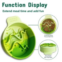 Bol d'alimentation lente en silicone pour animaux de compagnie, conception à base d'aspiration, qualité alimentaire, anti-renversement, anti-étouffement, facile à nettoyer, 156g, alimentation parfaite