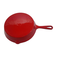 Poêle à frire ronde en fonte émaillée pour œufs, antiadhésive et résistante à la chaleur, ensemble d'ustensiles de cuisine