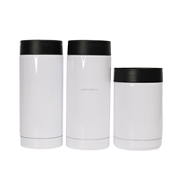 Canettes à sublimation 3 en 1 en acier inoxydable, refroidisseur avec ouvre-bouteille de bière, Double paroi de 16oz, logo personnalisé
