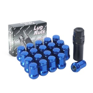 M12x1.5 màu đỏ hình nón ghế Hex bánh xe rim Lug Nuts W/cap + mở rộng 23mm x 53mm 20PC - Product Image 4