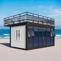 Maisons modulaires en conteneurs à un étage MHY-001 avec terrasses sur le toit, personnalisables dans différents styles, maisons de vacances en bord de mer