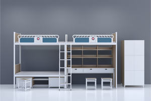 <span class=keywords><strong>Lit</strong></span> surélevé <span class=keywords><strong>avec</strong></span> armoire <span class=keywords><strong>Lit</strong></span> mezzanine jumeau Lits superposés modernes Vente <span class=keywords><strong>en</strong></span> gros Fournitures scolaires <span class=keywords><strong>Lit</strong></span> <span class=keywords><strong>superposé</strong></span> <span class=keywords><strong>avec</strong></span> <span class=keywords><strong>bureau</strong></span> Mobilier scolaire - Product Image 4